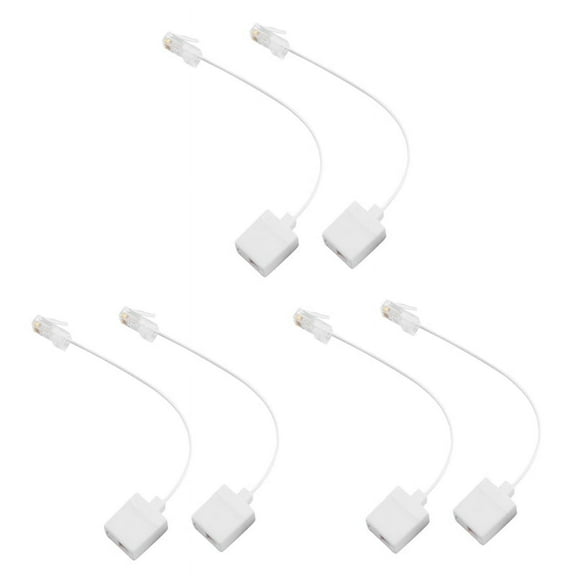 6 Socket 8P4C / RJ45 Male RJ11 6P4C to Female M / F Adapter Telephone Ethernet