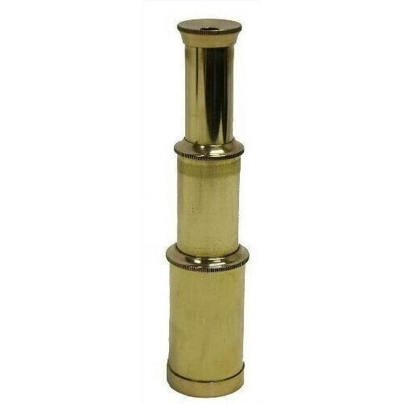 6 Solid Brass Handheld Telescope Nautical Pirate Spy Glass with Wood Box Rustic