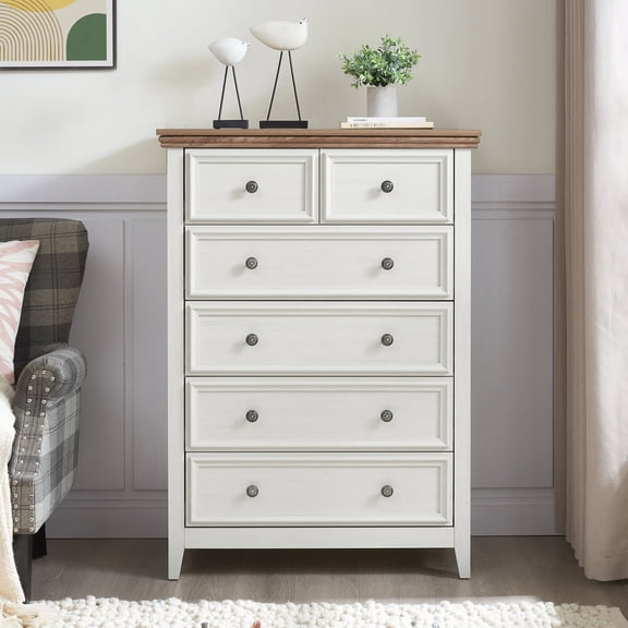 6 Spacious Drawers for Trousers and More / Built-in Anti-tipping Mechanism / Smooth Opening and Closing