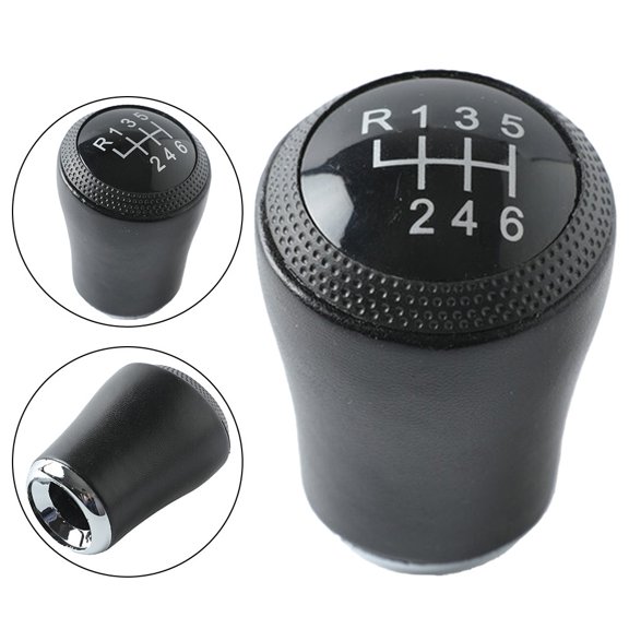 6 Speed BLACK Manual Gear Shift Lever Knob for A4 B5 C5 A8 PU+ABS