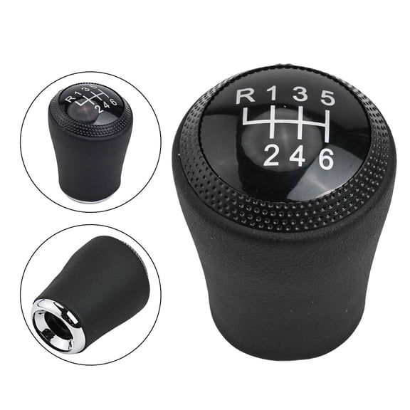 6 Speed Black Manual Gear Shift Lever Knob For A4 B5 C5 A8 Pu+Abs Fangkenuo