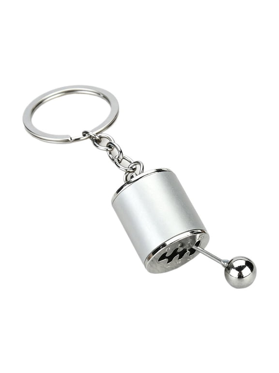 6 Speed Gear Shift Keychain Fidget Toy Metal Alloy Manual Shifter Key Ring for Car Lovers Stress Relief Gift