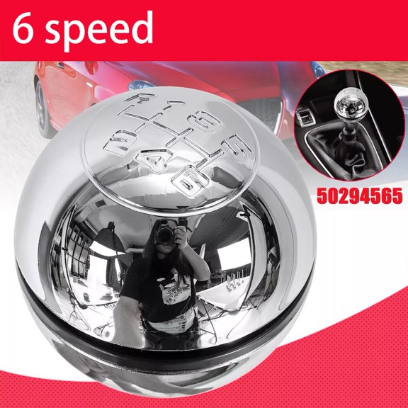 6 Speed Gear Shift Knob Replacement for Alfa Romeo Models 2010-2018, Silver