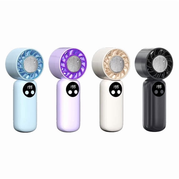 6 Speed Handheld Fan 16900 RPM 3000mAh with LED Display USB Rechargeable Portable Mini Fan High Speed with Lanyard for Travel Makeup by PALIFEUR