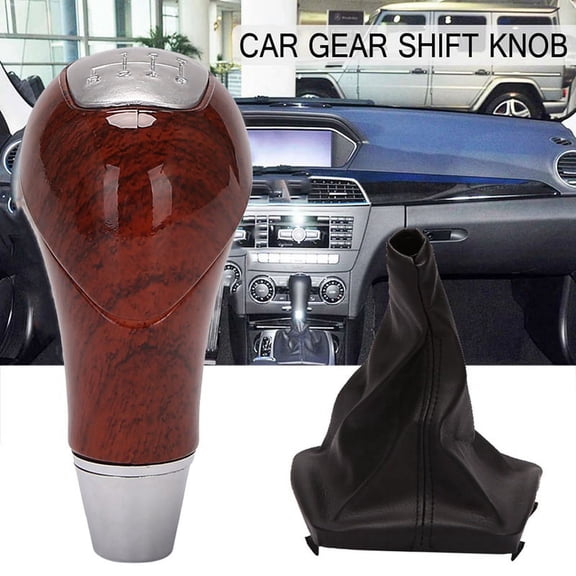 6 Speed Manual Car Gear Shift Knob Shifter Gear Lever Boot for W210/W220/W163/W202/W140