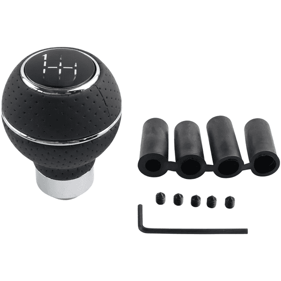 6 Speed Manual Gear Shift Knob Featuring Alloy Build and Engineered for Compatibility with Standard Manual Linkage Systems (Black)