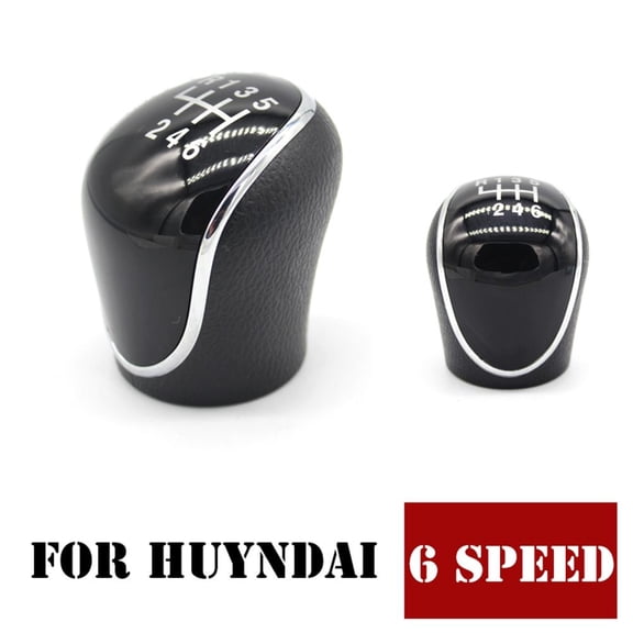 6 Speed Manual Gear Shift Knob for Hyundai IX35 2012-2016, Black ABS Interior Shifter Lever Head Replacement with Comfortable Grip Design for Smooth Transmission Control