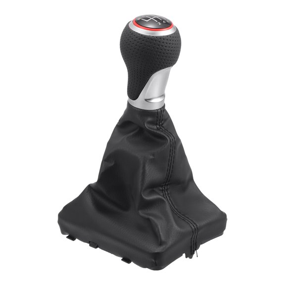 6 Speed Manual Gear Shifter Knob with Cover - Stick Shifter Knob - for Audi A6 2004-2008 Plastic Black