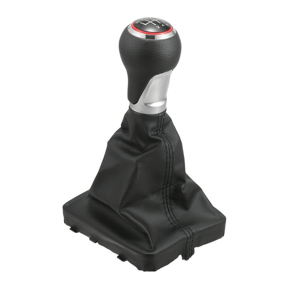 6 Speed Manual Shift Knob with Boot Cover - Stick Shifter Knob - for Audi A6 C6 4F 04-08 Faux Leather