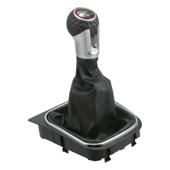 6 Speed Manual Shift Knob with Boot Cover - Stick Shifter Knob - for VW Golf 5 2003-2008 Faux Leather