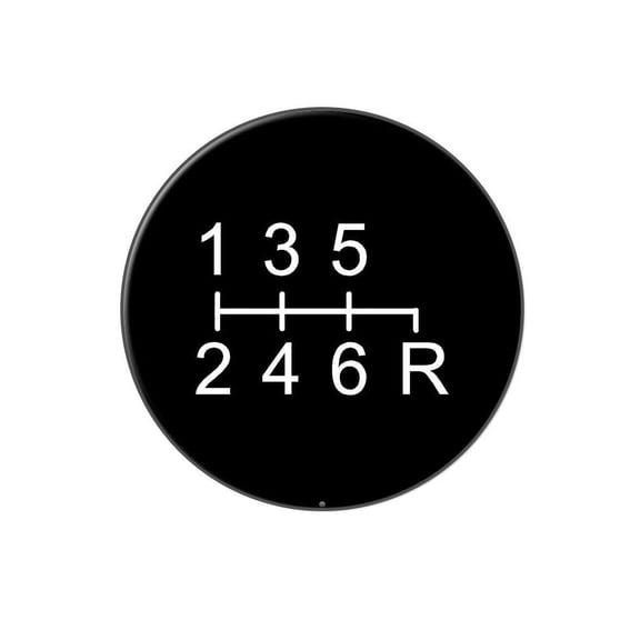 6 Speed Shift Knob Lapel Hat Pin Tie Tack Large Round
