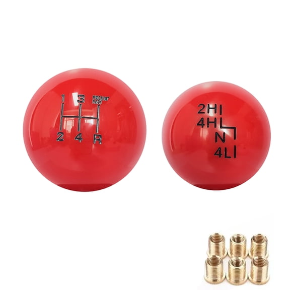 6 Speed and 4 Speed Gear Shift Knob w/ Metal Adapter for Jeep/Wrangler YJ TJ JK