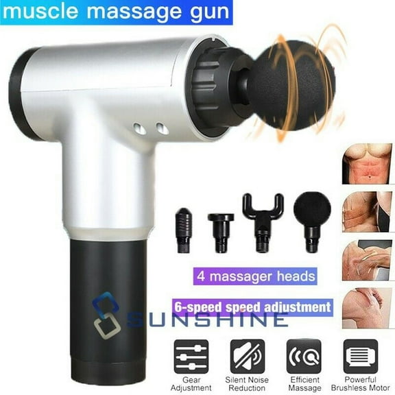 6 Speeds Massage Gun Deep Tissue Percussion Massager Muscle Vibrating Relaxing