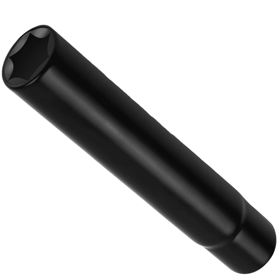 6 Spline Spiked Lug Nuts Socket Key, 19mm Hex Black Universal Spike Lug Nuts Replacement Tool