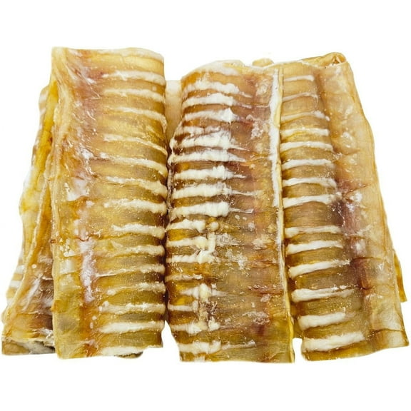 6" Split Beef Trachea Flats Dog Treats, 15 count