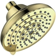 6 Spray Settings High Pressure Shower Head 5" Rain Fixed Showerhead - Adjustable Shower Head with Anti-Clogging Nozzles, Low Flow Easily Installation