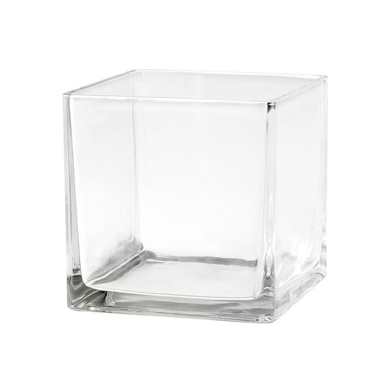 6" Square Glass Vase by Ashland