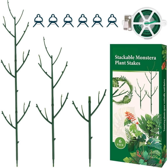 6 Stackable Monstera Support, Stakes for Indoor and Outdoor Use, Garden Stakes for Climbing and Potted , Pothos, Philodendron