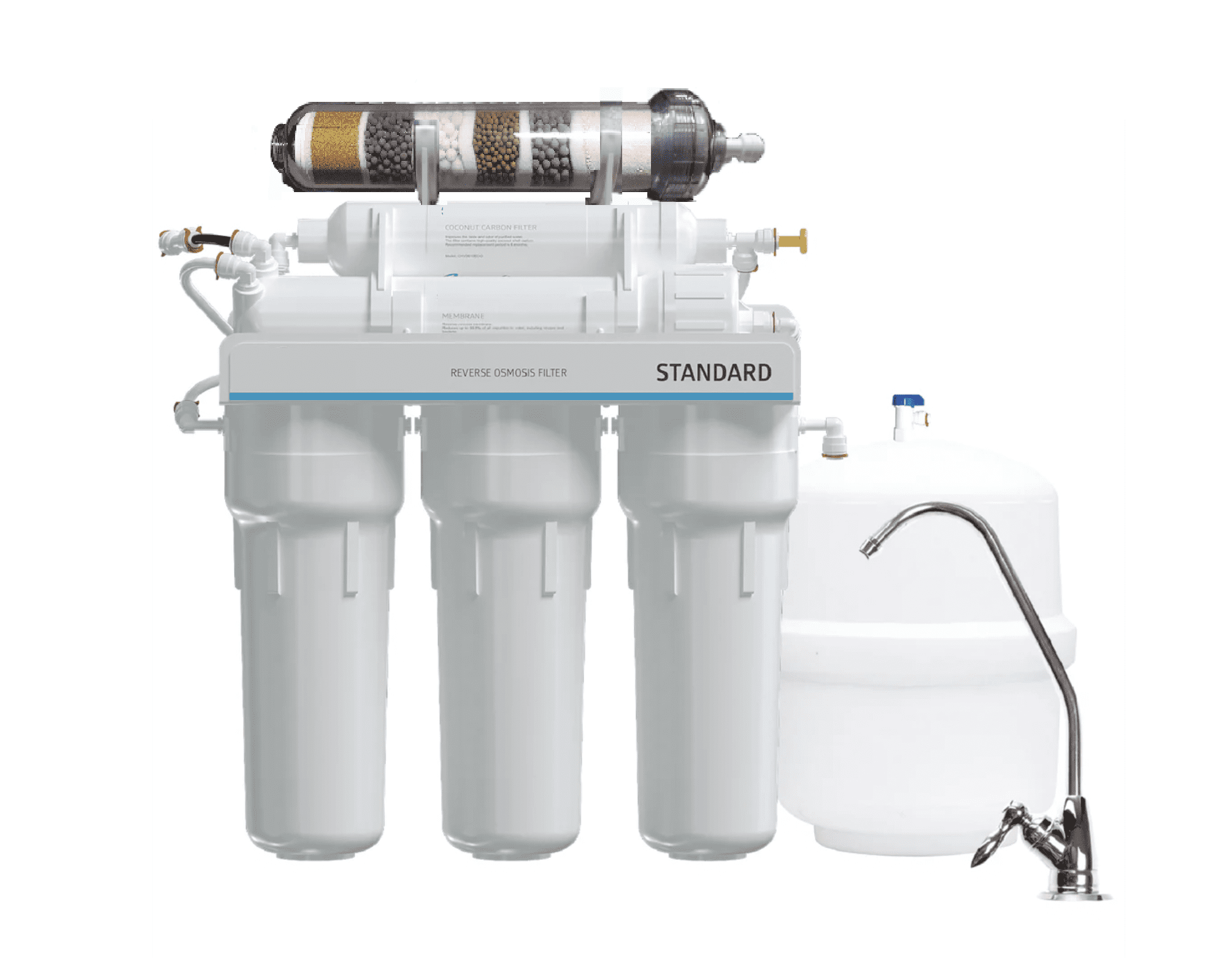 6 Stage ALKALINE pH Plus & ORP Negative Reverse Osmosis Drinking Water Filtration System | 100 GPD, Tank