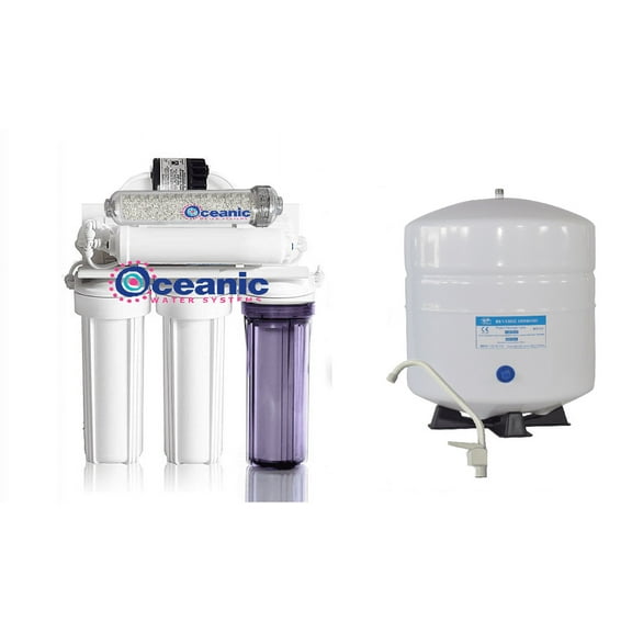 6 Stage Alkaline Reverse Osmosis Drinking Water Filtration System 100 GPD | Permeate Pump, RO pH Alkaline Mineral Filter, Tank