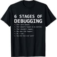 thumbnail image 1 of 6 Stages Of Debugging Funny Debug Algorithm Programmer T-Shirt, 1 of 4