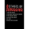 thumbnail image 1 of 6 Stages of Debugging: 120 Pages I 6x9 I Music Sheet I Funny Software Engineering, Coder & Hacker Gifts (Paperback), 1 of 1