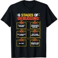 thumbnail image 1 of 6 Stages of Debugging Computer Programmer Geek Gift T-Shirt, 1 of 3