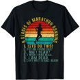 thumbnail image 1 of 6 Stages of Marathon Running Funny Retro T-Shirt, 1 of 4