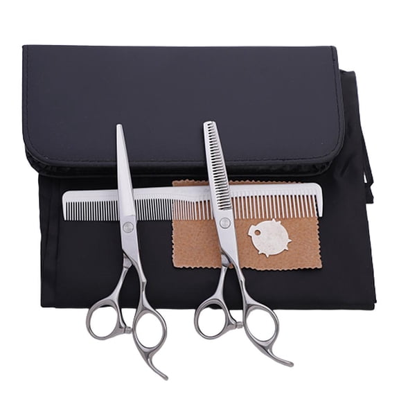 6 Stainless Steel Barber Cutting Thinning Texturizing Set