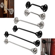 6 In Stainless Steel Barn Door Hook and Eye Latch,Long Privacy Cabin Swivel Window Hook,Cabin Hook Eye Latch Hook with Mounting Screws,Heavy Duty Gate Latch Holder Easy Lock for Sliding Door,Garage