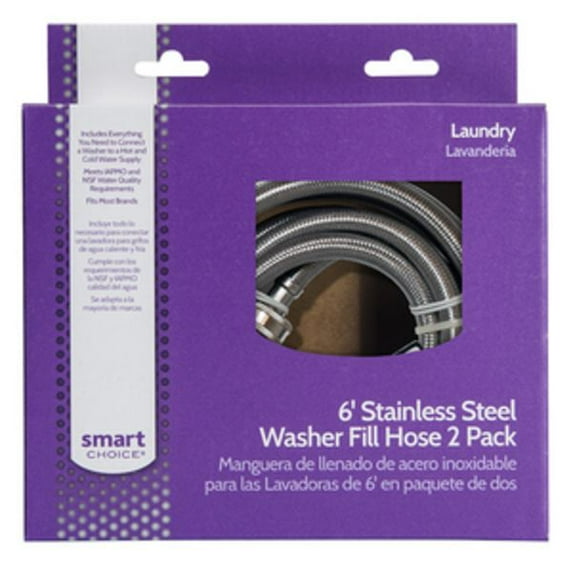 6' Stainless Steel Clothes Washer Fill Hose Kit - 2 Pack by Frigidaire Electrolux - Part# 5304490736