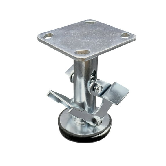 6" Stainless Steel Double Pedal Floor Truck Lck w/Top Plate-Service Caster Brand
