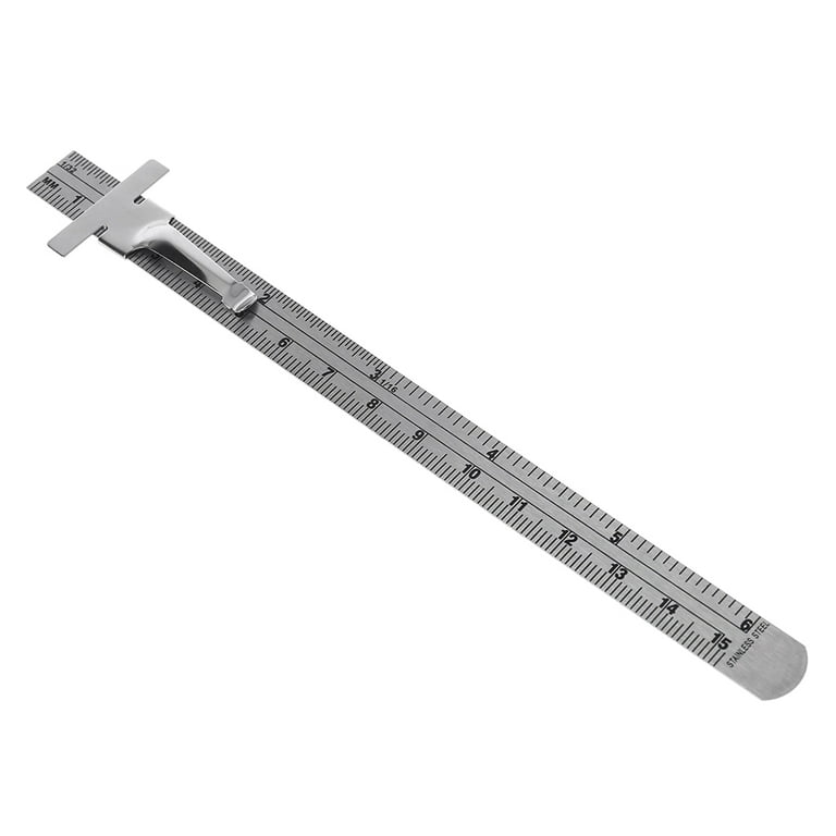 2pcs Stainless Steel Ruler, 6 Metal Rulers 0.75 Wide inch Metric Graduation | Harfington, 1 / 200x26x0.7mm