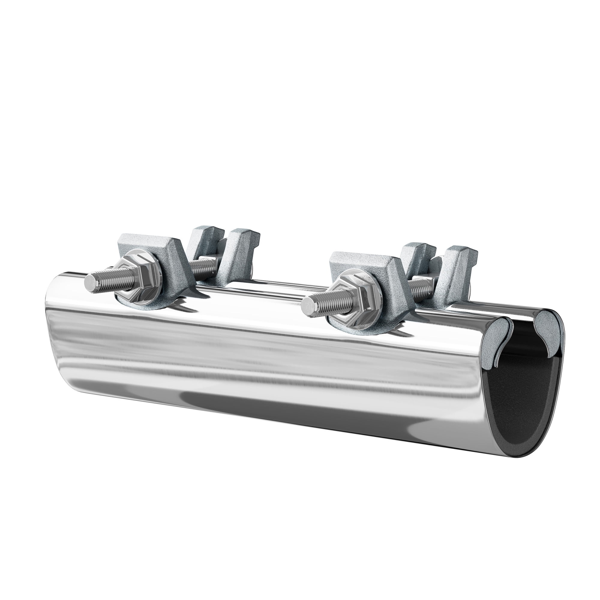 6 in. Stainless Steel Silver Pipe Repair Clamp for Multi-Purpose Use