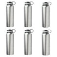 thumbnail image 1 of 6 Stainless Steel Vacuum Water Bottles Set, 41 oz. - Double wall - Silver, 1 of 5