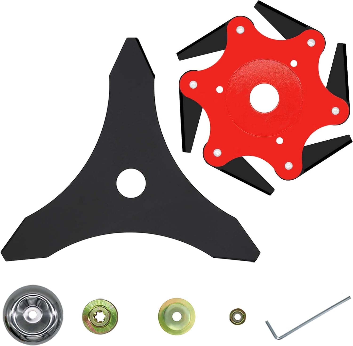 6 Steel Razors Trimmer Head & 3 Teeth Brush Cutter Blade for Weedeater