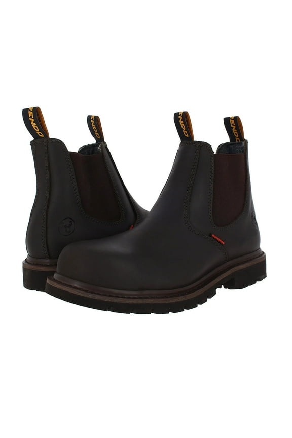 6” Steel Toe Work Boots for Men – Pull-On Chelsea – Electrical Hazard – Oil and Slip Resistant 157