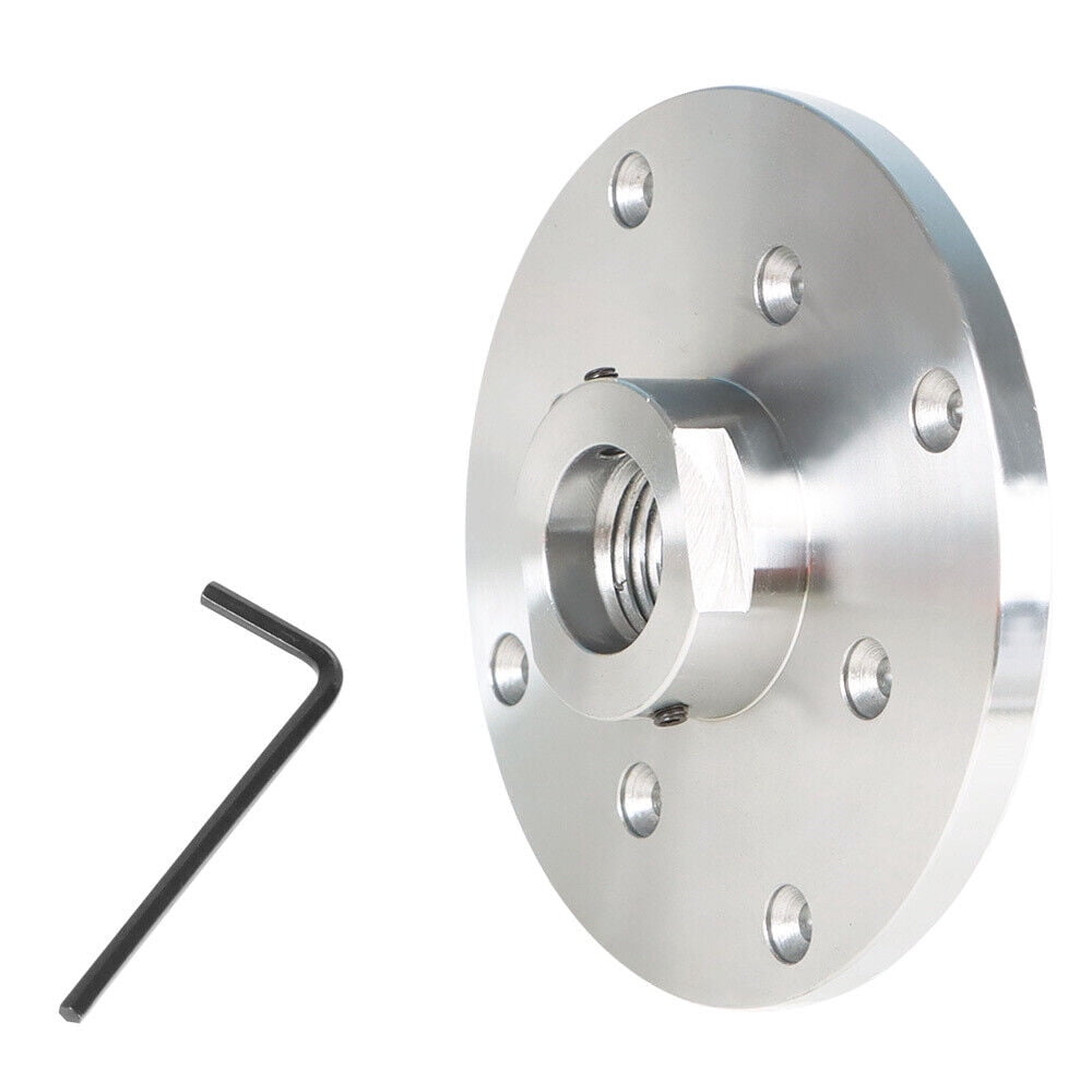 8 Inch Steel Wood Lathe Face Plate - 1-1/4" X 8 TPI Threaded For Reverse Turning, With Set Screws