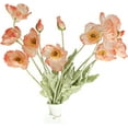 thumbnail image 1 of 6 Stems Artificial Poppy Silk Flowers Faux Poppy Flowers Long Stem Flower Bouquets for Home Decor, Wedding, Centerpiece. Pink Flower Arrangement Decoration, 1 of 8