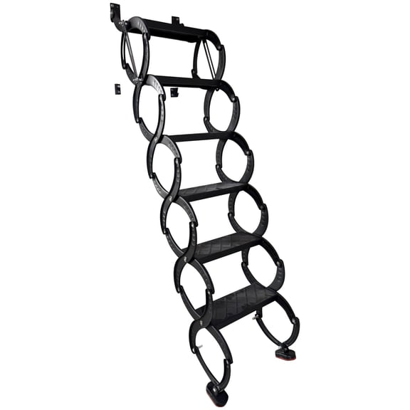 6-Step Wall-mounted Folding Ladder Attic Ladder Loft Ladder Telescopic Loft Stairs Carbon Steel