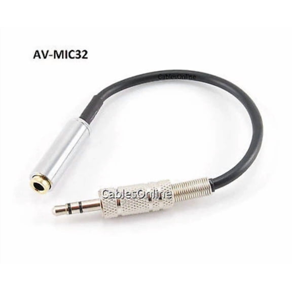 6" Stereo Rode Smartlav Mic Trrs To Trs Adapter Cable, Cablesonline Av-Mic32