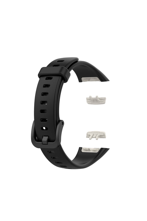 6 Strap Replacement, Durable Solid Color Wristband, Easy Insert Premium Leather Watch Band with Buckle for Smartwatch, Black