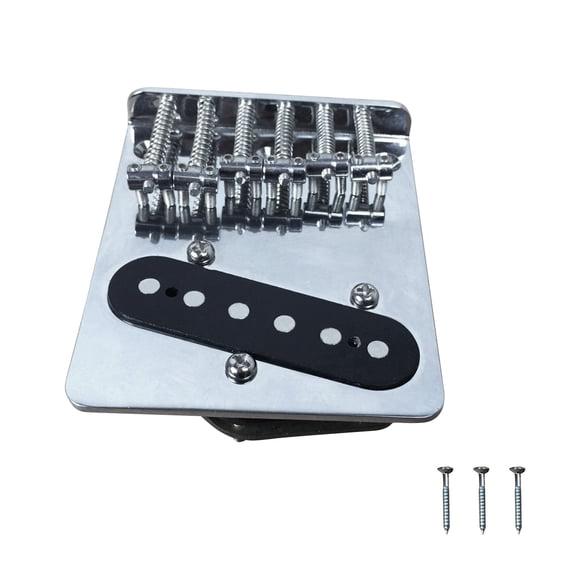 6 String 54MM Metal Fixed Hardtail Saddle Bridge Top Load Guitar Tailpiece for Electric Guitar Accessories Replacement