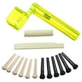 thumbnail image 1 of 6 String Acoustic Guitar Nut Saddle Part + 2x Winder +12x Bridge Pins Kit, 1 of 4