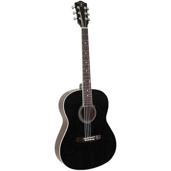 6 String Acoustic Guitar, Right, Black (IDA-BK)$$Music