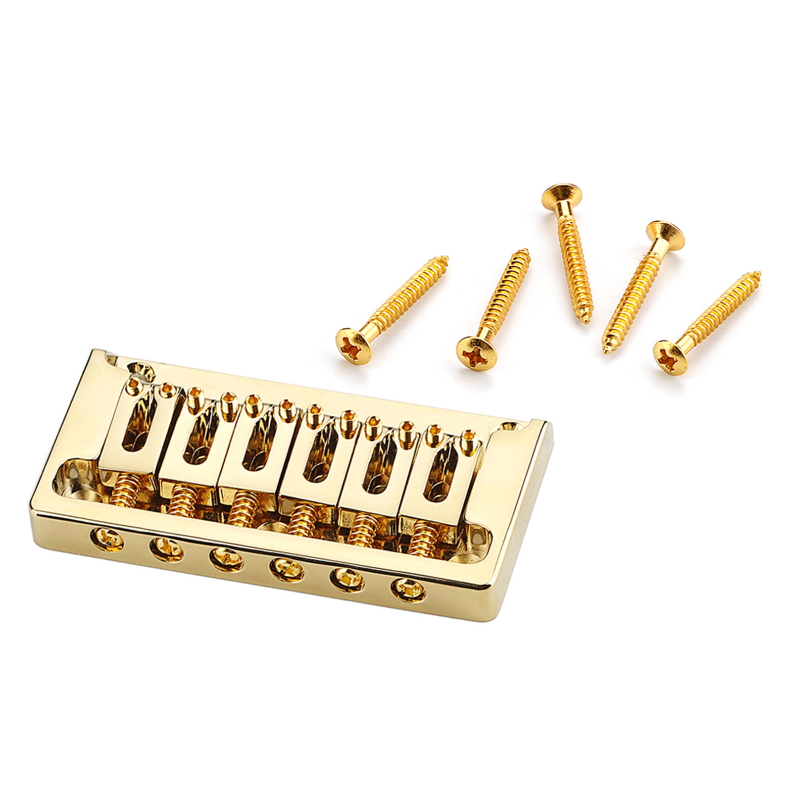 6 String Fixed Saddles Guitar Bridge Top Load Tailpiece with Mounting Screws for Electric Guitar Parts Easy to Install
