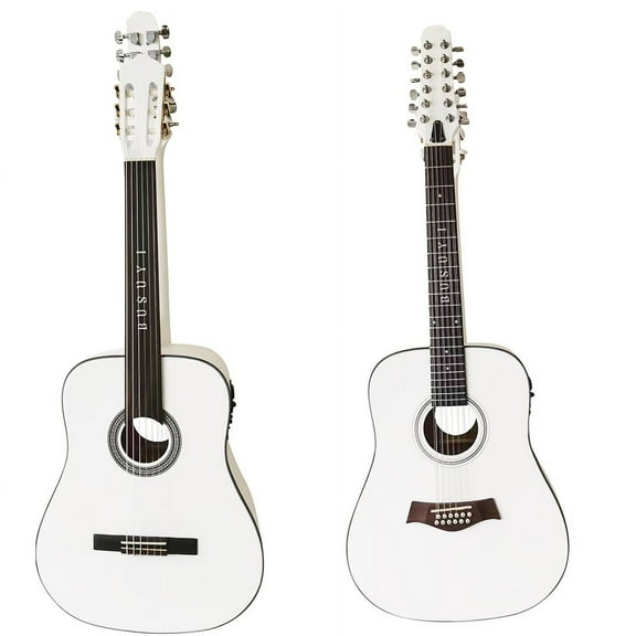 6 String Fretless Classical 12 String Acoustic Double Neck, Double Sided Busuyi Guitar 2022 NPT