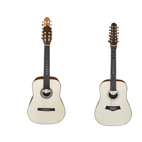 6 String Fretless Classical 12 String Acoustic Double Neck, Double Sided Busuyi Guitar 2022 NPT
