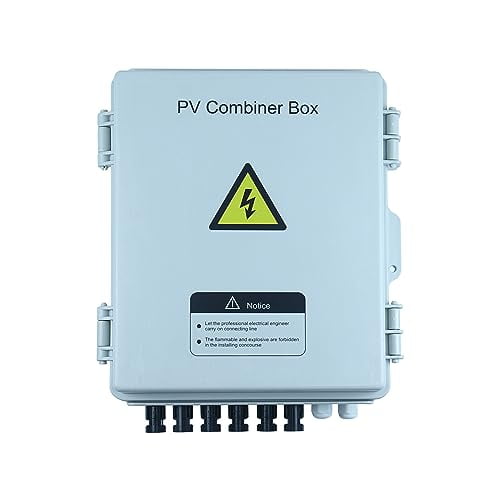 6 String PV Combiner Box with 15A Rated Current Fuse Lightning Arrester ...