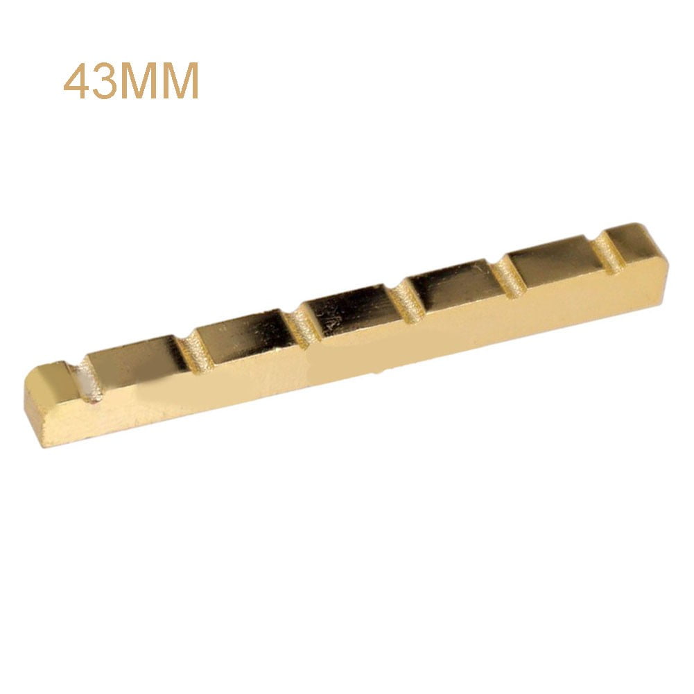 6 String Slotted Brass Plated Guitar Nut 42MM 43MM For Strat TL ...